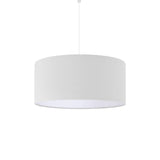 Lustra PWL-1091, metal si textil, D38x21 cm - Gri deschis