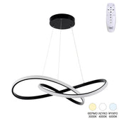 lustra Plafonieră cu LED Artisun, metal negru, 56x100 cm