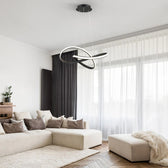 Plafonieră cu LED Artisun, metal, negru, 56x100 cm, imagine suplimentara