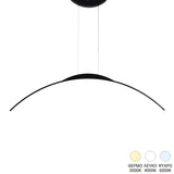 Plafoniera cu LED Ledo, metal, Negru, 120cm, 120x10 cm