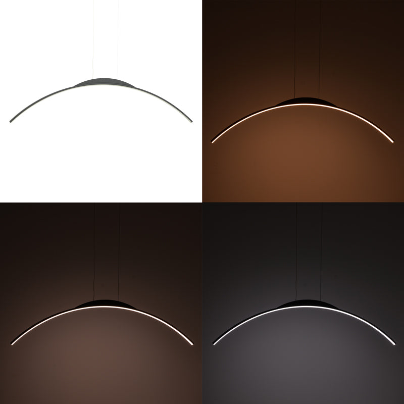 Plafoniera cu LED Ledo, metal, Negru, 120cm, 120x2x10 cm, imagine suplimentara