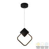 lustra Plafoniera LED cu functie de iluminare Gardio I, metal, Negru, 23x2x23 cm