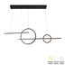 lustra Plafonieră led cu patru becuri Polindia, Metal, Negru, 110cm