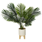 Planta artificiala ghiveci Verde 4 Alb/Verde 83x75x65 cm
