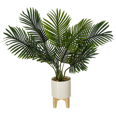 Planta artificiala ghiveci Verde 4 Alb/Verde 83x75x65 cm