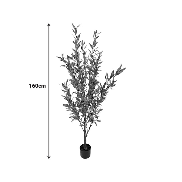 Planta decorativa Arbore de maslin în ghiveci, sintetic, Verde, Înaltime 160 cm