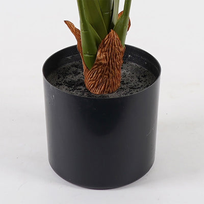 Plantă decorativă artificială cu ghiveci Deliciosa, Plastic, Verde, 94x120 cm, detaliu produs