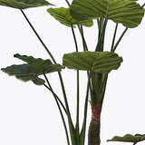 Plantă decorativă artificială cu ghiveci Taro Plant, Plastic/Textil, Verde, 90x180 cm