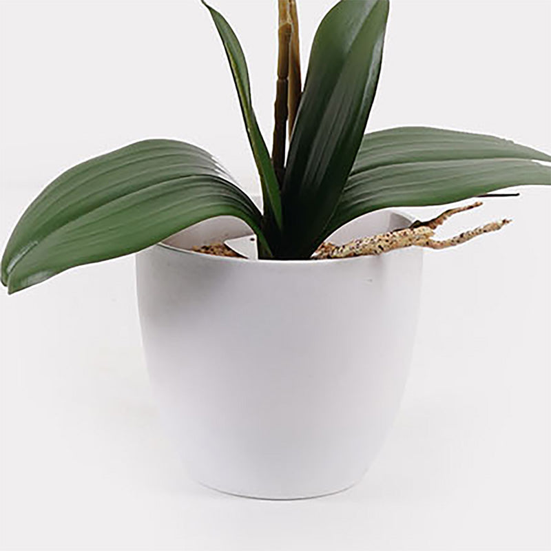 Planta decorativă cu floare orhidee White, Plastic, 36x17x65 cm