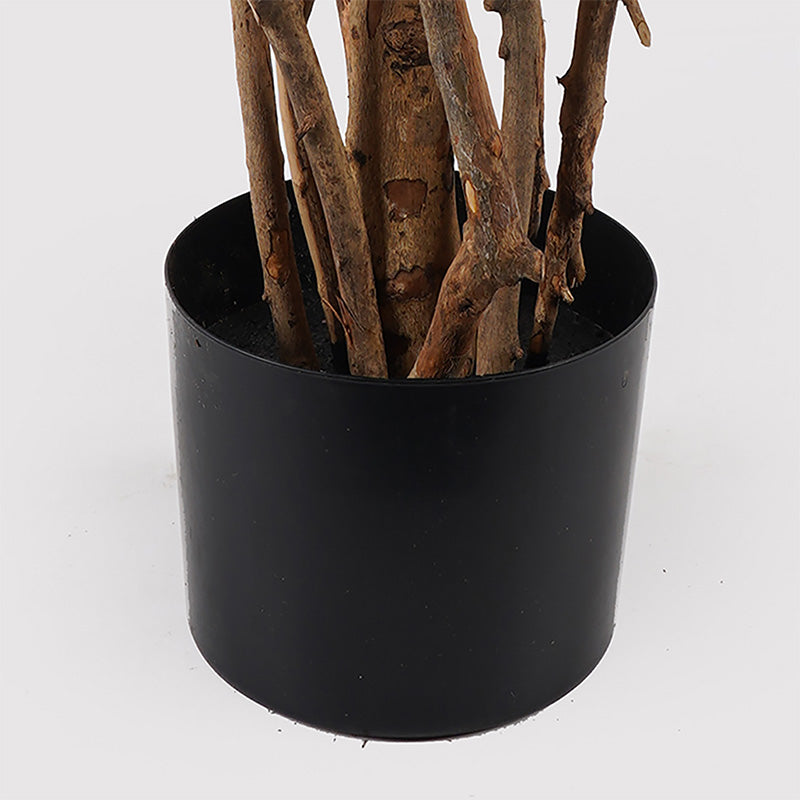 Planta decorativă cu ghiveci Banyan, Sintetic, Verde, 95x180 cm