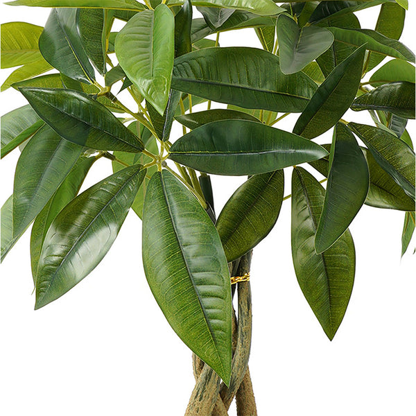 Plantă decorativă cu ghiveci Pachira, Plastic, Verde, 40x60 cm