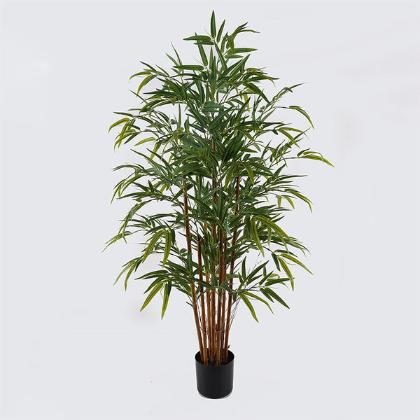 Plantă decorativă cu ghiveci Rhapis Palm, Plastic, Verde, 80x180 cm