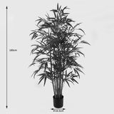 Plantă decorativă cu ghiveci Rhapis Palm, Plastic, Verde, 80x180 cm