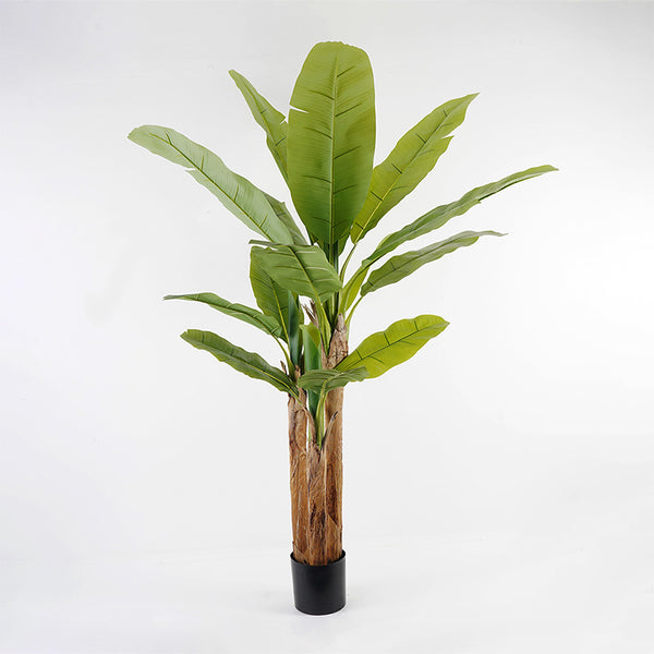 Plantă decorativă în ghiveci Banana Tree, Sintetic, Verde, 53x190 cm