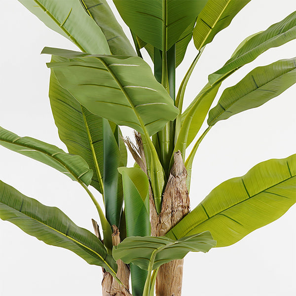 Plantă decorativă în ghiveci Banana Tree, Sintetic, Verde, 53x190 cm