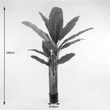 Plantă decorativă în ghiveci Banana Tree, Sintetic, Verde, 53x190 cm