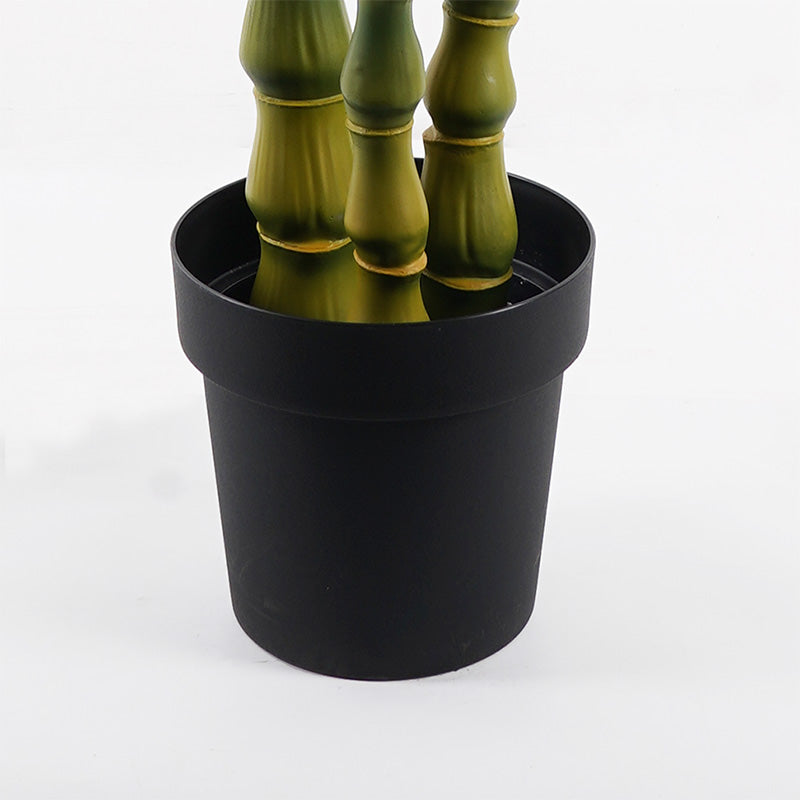 Plantă decorativă în ghiveci cu bambus Arti, verde, 70x150 cm, detaliu produs