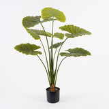 Plantă decorativă în ghiveci cu funcție Alocasia, Plastic, Verde, 90x120 cm