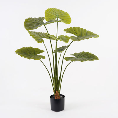 Planta Artificiala Plantă decorativă în ghiveci cu funcție Alocasia, Plastic, 90x120 cm