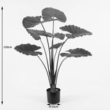 Plantă decorativă în ghiveci cu funcție Alocasia, Plastic, Verde, 90x120 cm