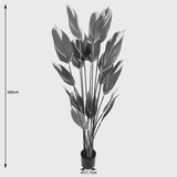Plantă decorativă în ghiveci cu noroc Lucky, Sintetic, Verde, 80x180 cm