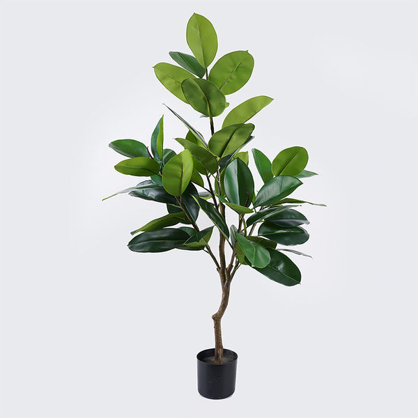 Planta decorativă în ghiveci Ficus Lyrata, sintetic, Verde, 70x130 cm