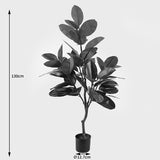 Planta decorativă în ghiveci Ficus Lyrata, sintetic, Verde, 70x130 cm