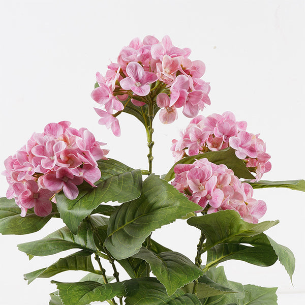 Plantă decorativă în ghiveci Hydrangea, Sintetic, Roz, 35x50 cm