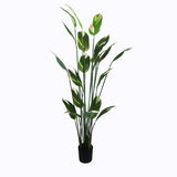 Plantă decorativă în ghiveci Lucky I, sintetic, verde, 80x210 cm