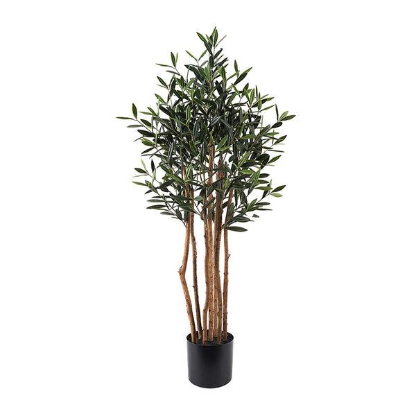Plantă decorativă în ghiveci, Olia, Sintetic, Verde, 52x120 cm