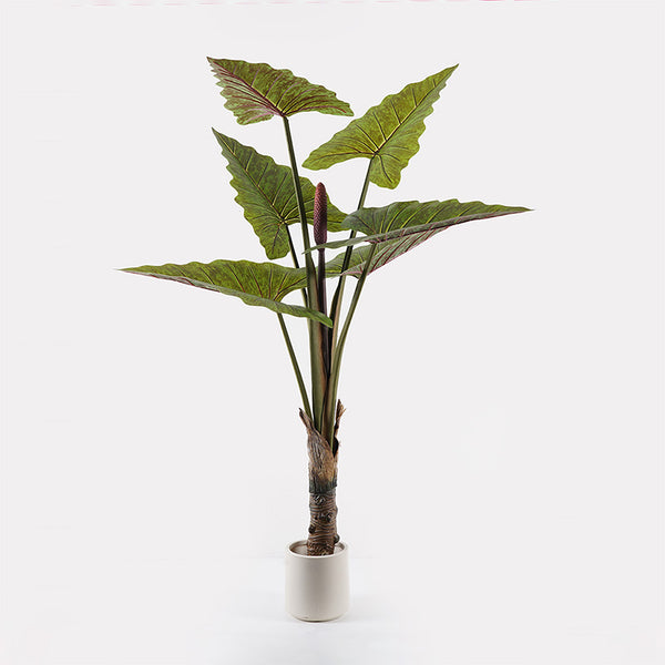 Plantă decorativă în ghiveci Wentii, plastic, verde, 130x180 cm