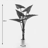 Plantă decorativă în ghiveci Wentii, plastic, verde, 130x180 cm