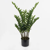 Plantă decorativă în ghiveci Zamia, sintetic, Verde, 52x88 cm
