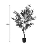 Planta decorativa Olive tree Ighiveci, verde, H120 cm