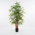 Planta Artificiala Plantă decorativă Rhapis Palm, Verde, Plastic, 120 cm înălțime