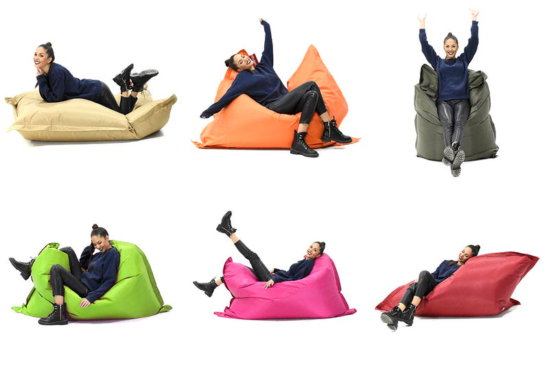Puf Bean Bag Impermeabil Pigro, Gri, 175x135x25 cm, imagine suplimentara