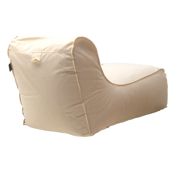 Puf de dormit Lara 100% impermeabil, Bej - Rosu, 150x60 cm