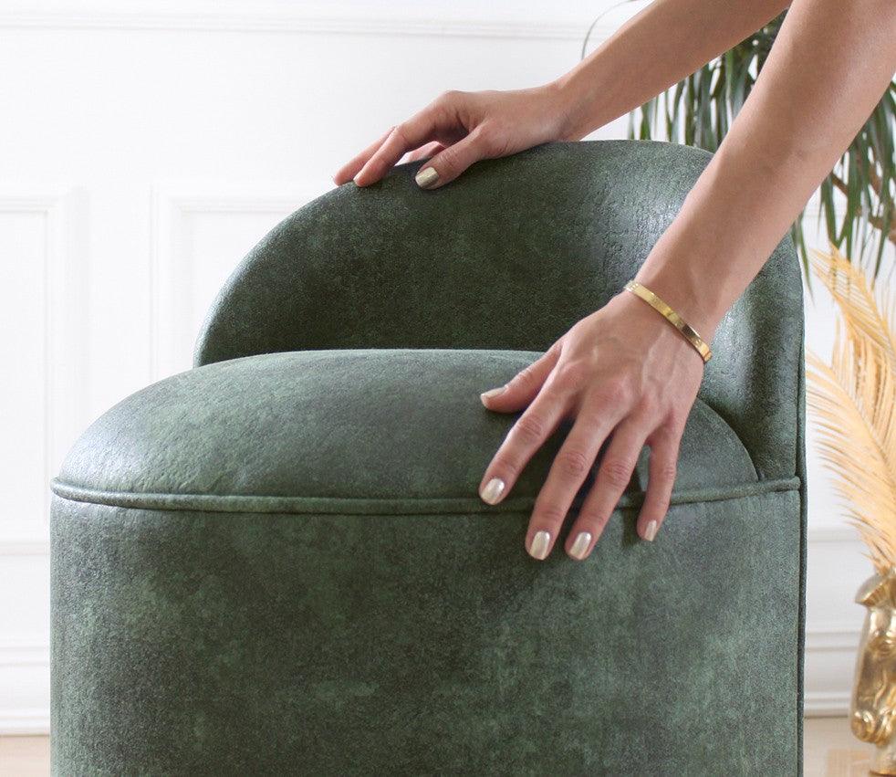 Puf Luton - Green, Verde, 45x50x45 cm