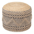 Puf-taburet Bangku, din iuta si bumbac, Natural, F45x30 cm