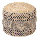 Puf-taburet Bangku, din iuta si bumbac, Natural, F45x30 cm