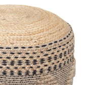Puf-taburet Bangku, din iuta si bumbac, Natural, F, 45x30 cm, imagine suplimentara