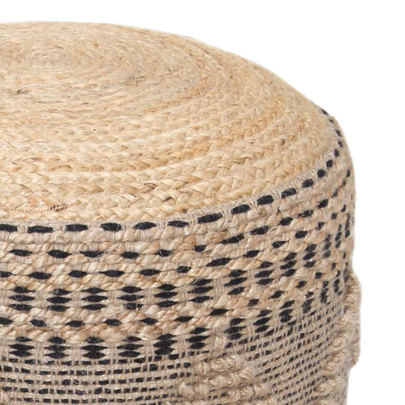 Puf-taburet Bangku, din iuta si bumbac, Natural, F, 45x30 cm, imagine suplimentara