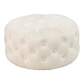 Puf taburet Ferdia catifea crem 59x59x28 cm