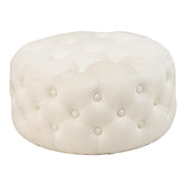 Puf taburet Ferdia catifea crem 59x59x28 cm