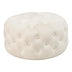 Puf taburet Ferdia catifea crem 59x59x28 cm