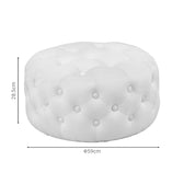 Puf taburet Ferdia catifea, crem, 59x59x28 cm, detaliu produs