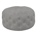 Puf taburet Ferdia catifea gri 59x59x28 cm