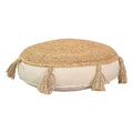 Puff scaun perna lefon, Natural-Crem, D40x8 cm, detaliu produs