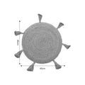 Puff scaun perna lefon, Natural-Crem, D40x8 cm, foto produs