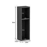 Racks Raft de perete-noptiera, Gri, 20x15x65 cm